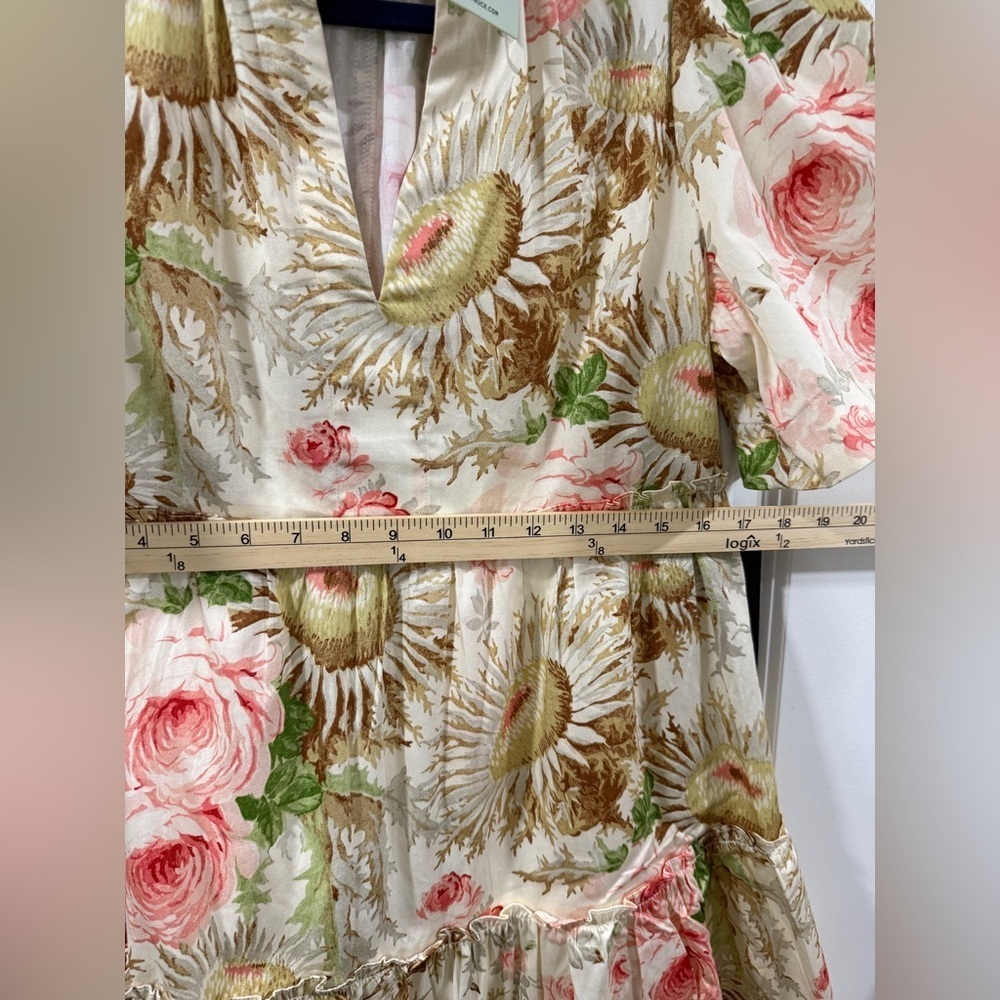 Tuckernuck Crawford Dress XS | Sun-Faded Floral Ruffle Midi $188 NWT - Picture 12 of 16